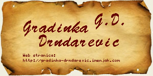 Gradinka Drndarević vizit kartica